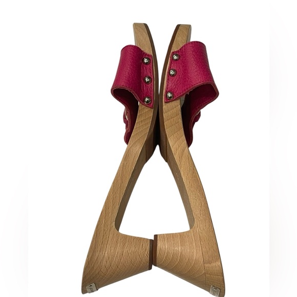 Burberry Pink Pebble Leather Sandal Slipper Slide Sz:36/US:6 - Picture 6 of 9